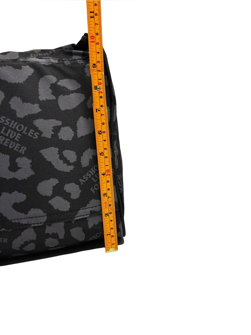 Assholes Live Forever Emotional Baggage Black Cheetah Animal Duffel Bag NWOT - Picture 8 of 9